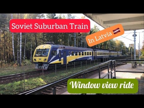 Latvia 🇱🇻 Riga: riding the old Soviet Suburban Train “elektrichka” window view