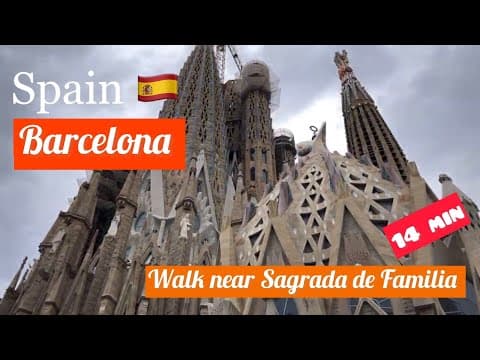 Barcelona City Walk near Sagrada Familia