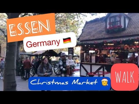 Germany 🇩🇪 Essen - A Hot and Sunny Christmas Market Walk