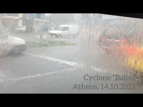 Cyclone “Balos” hits Athens, Greece