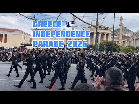 Greece  🇬🇷 Independence Day Military Parade: Tanks, Jets & Soldiers in Athens