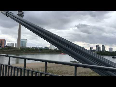 Germany 🇩🇪 Düsseldorf Walk at Rheinkniebrücke