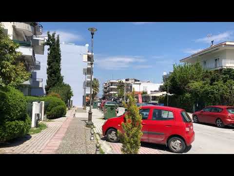Greece Peraia Suburb of Thessaloniki. Resort Town Walk