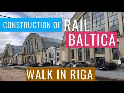 Riga Center Market. Maskachka. Rail Baltica and Fast Tram Construction Works Riga Walk. October 2023