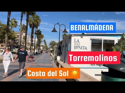 Costa Del Sol πͺπΈ BenalmΓ‘dena to Torremolinos Sunny January Walk